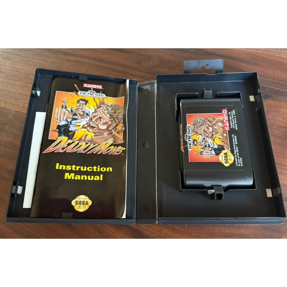 Deadly Moves Sega Genesis‎ Complete CIB Authentic Case Manual Cartridge MINT